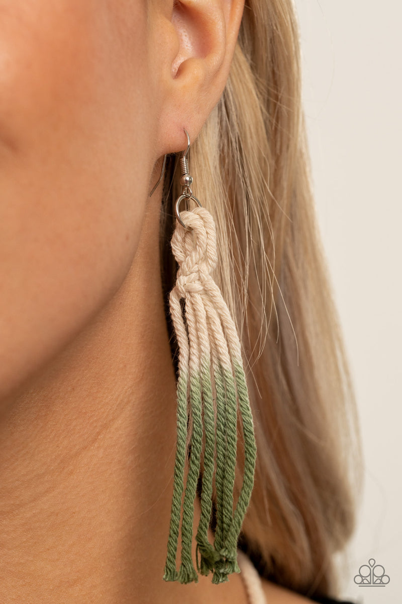 Surfin' The Net ~ Green Necklace