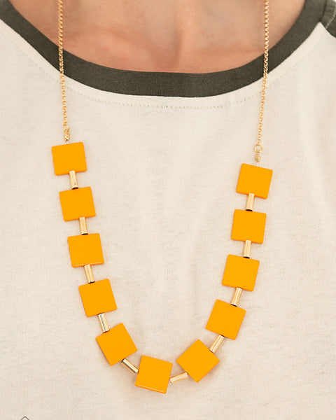 Hello Material Girl ~ Orange Necklace