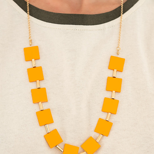Hello Material Girl ~ Orange Necklace