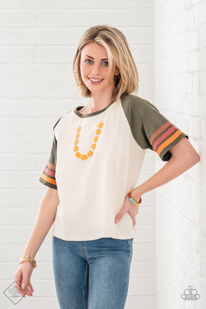 Hello Material Girl ~ Orange Necklace