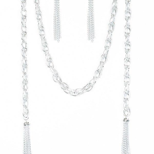 Scarfed For Attention ~ Silver Necklace