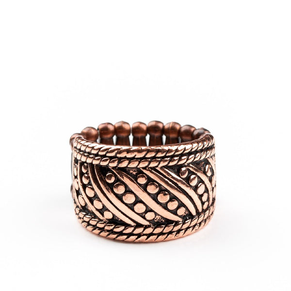 Slanted Shimmer ~ Copper Ring