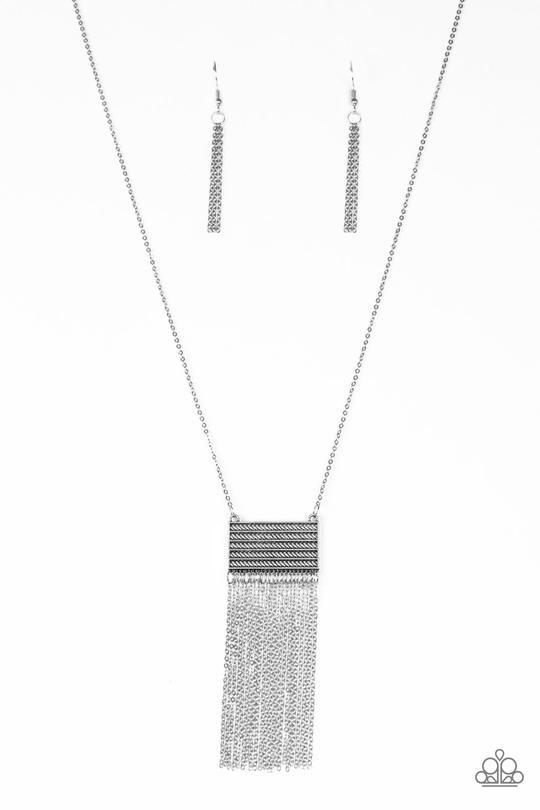 Totally Tassel ~ Silver Necklace
