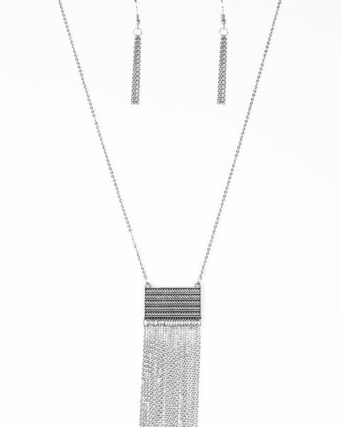 Totally Tassel ~ Silver Necklace