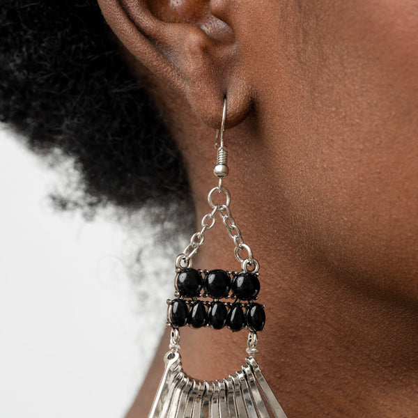 A FLARE For Fierceness ~ Black Earrings