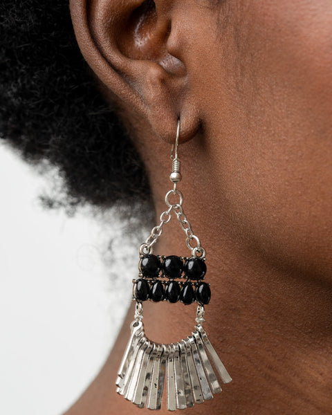 A FLARE For Fierceness ~ Black Earrings