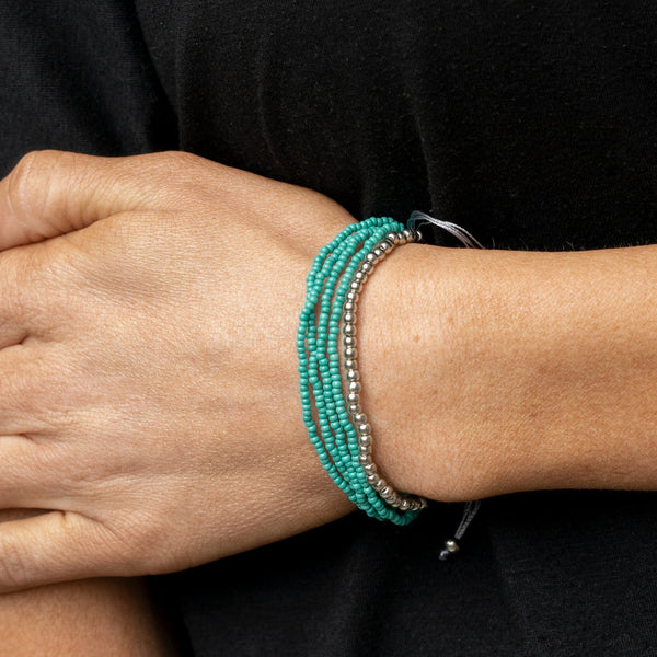 All Beaded Up ~ Blue Bracelet