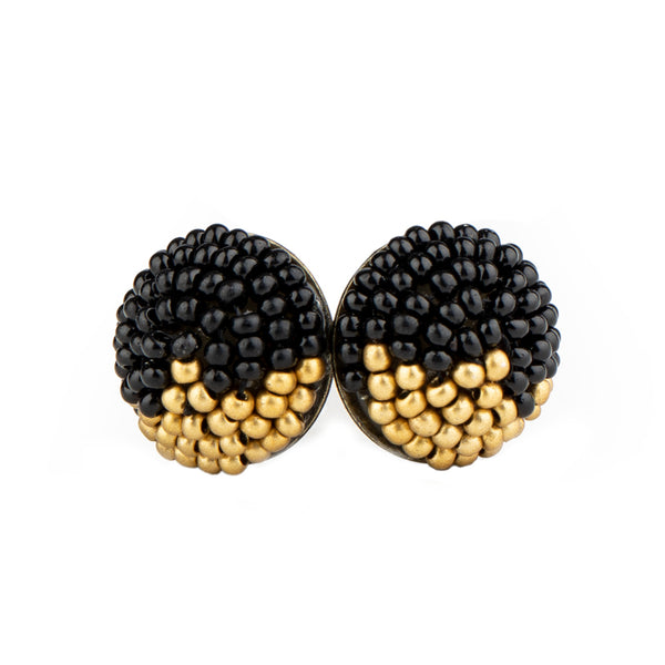 As Happy As Can Bead ~ Black Earrings