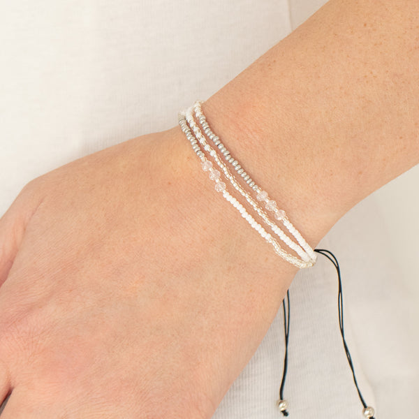 BEAD Me Up, Scotty! ~ White Bracelet