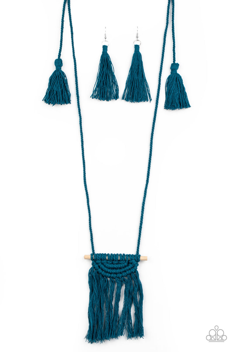 Between You And Macrame ~ Blue Necklace