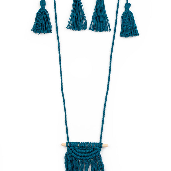 Between You And Macrame ~ Blue Necklace