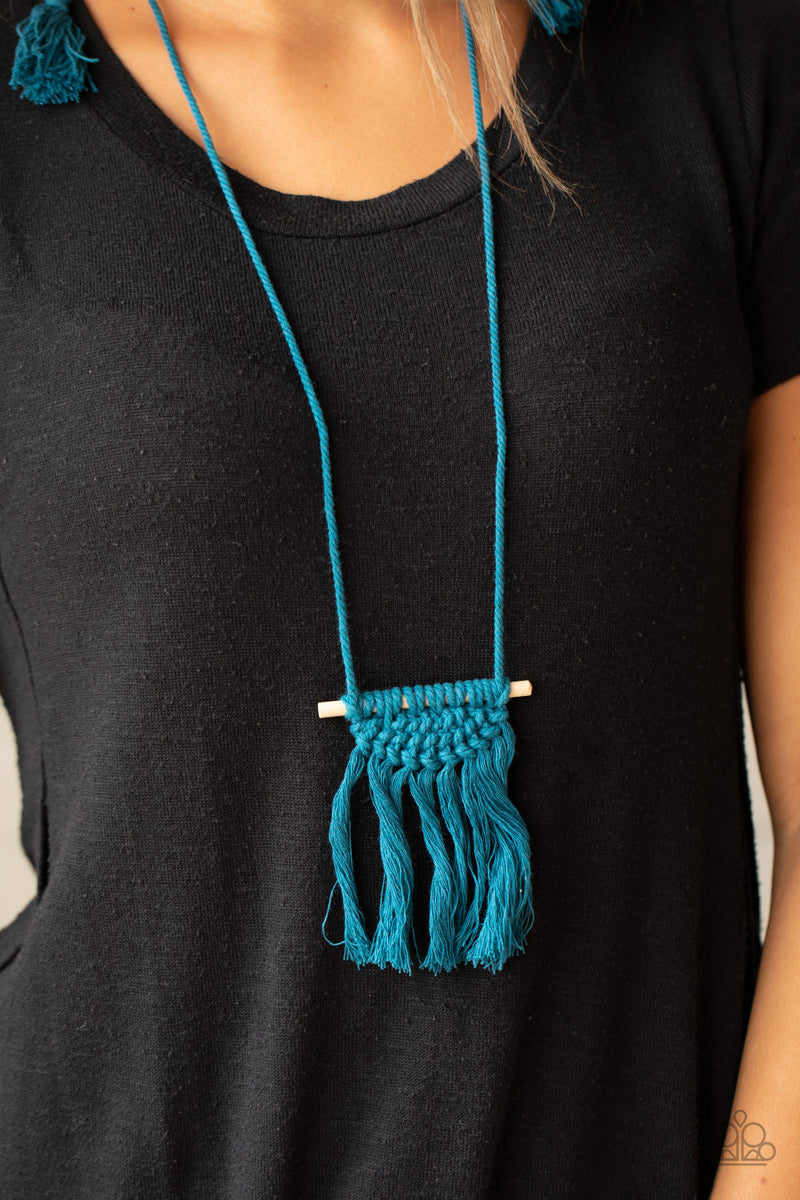 Between You And Macrame ~ Blue Necklace