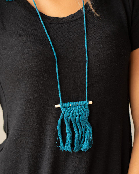 Between You And Macrame ~ Blue Necklace