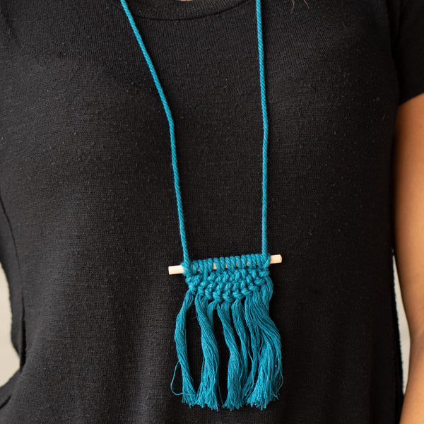 Between You And Macrame ~ Blue Necklace