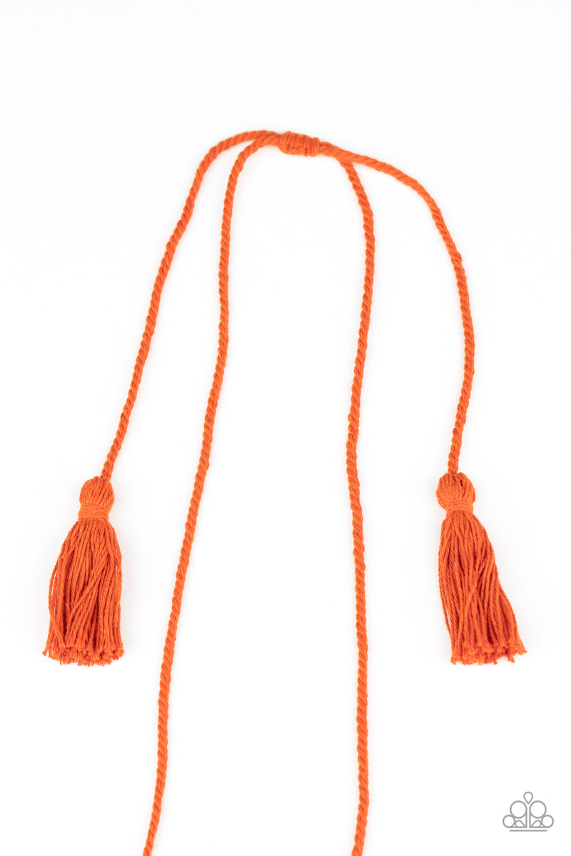Between You And Macrame ~ Orange Necklace