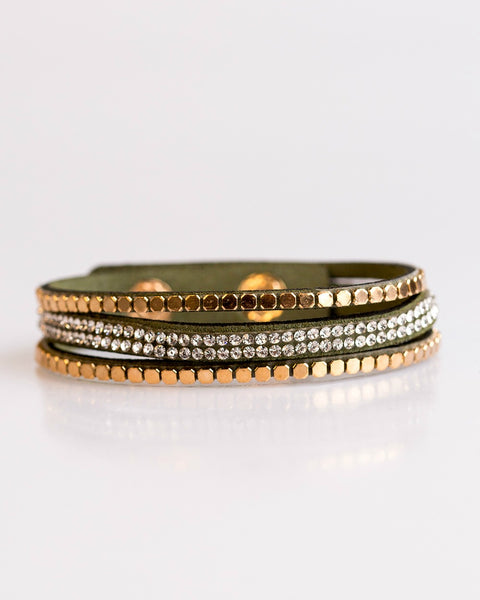 Bomb Squad ~ Green Wrap Bracelet