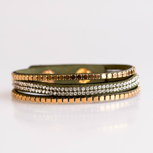 Bomb Squad ~ Green Wrap Bracelet