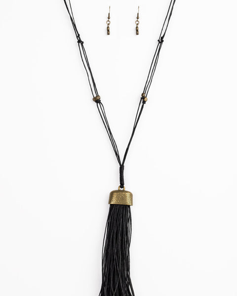 Brush It Off ~ Brass Long Necklace