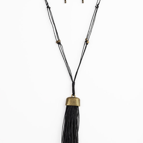 Brush It Off ~ Brass Long Necklace