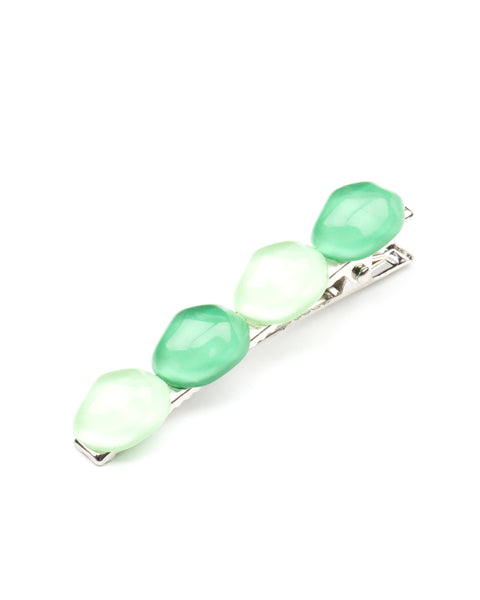 Bubbly Reflections ~ Green Hair Clip
