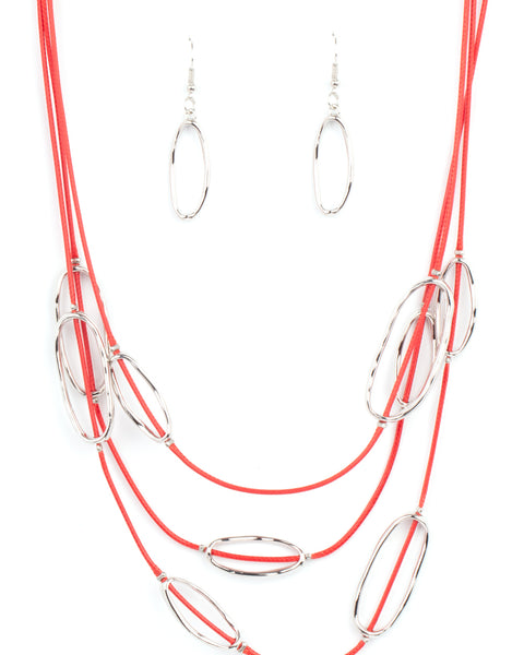 Check Your CORD-inates ~ Red Necklace