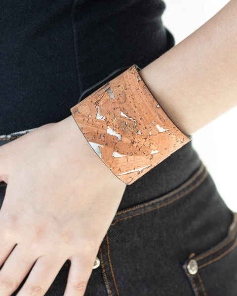 Cork Congo ~ Silver Bracelet