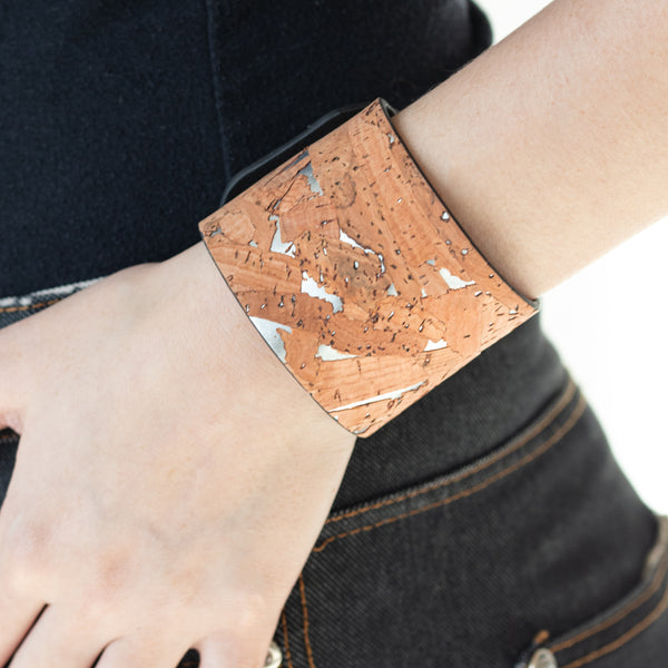 Cork Congo ~ Silver Bracelet