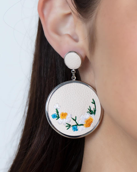 Embroidered Gardens ~ Multi Earrings
