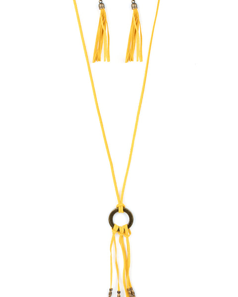 Feel At Homespun ~ Yellow Necklace