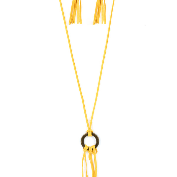 Feel At Homespun ~ Yellow Necklace