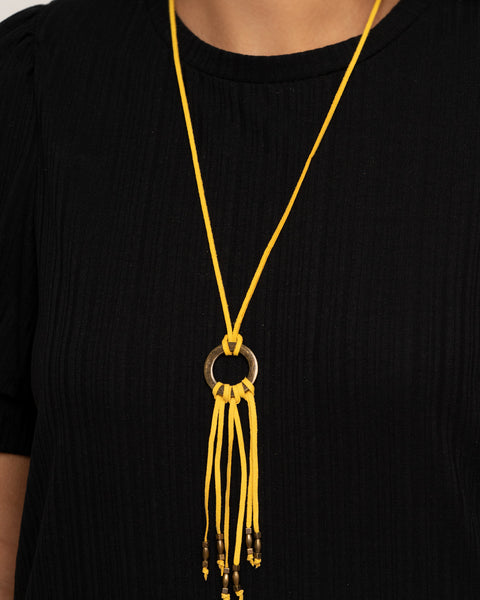 Feel At Homespun ~ Yellow Necklace