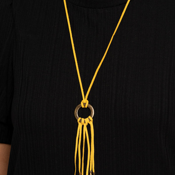 Feel At Homespun ~ Yellow Necklace
