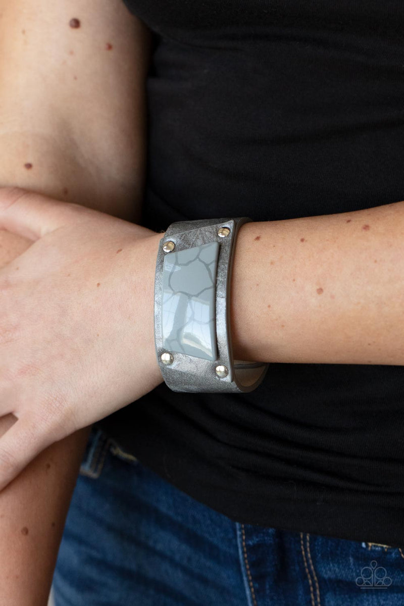 Geo Glamper ~ Silver Bracelet