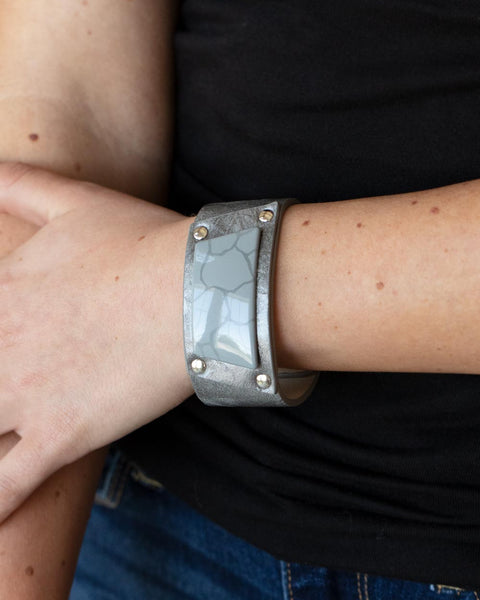 Geo Glamper ~ Silver Bracelet