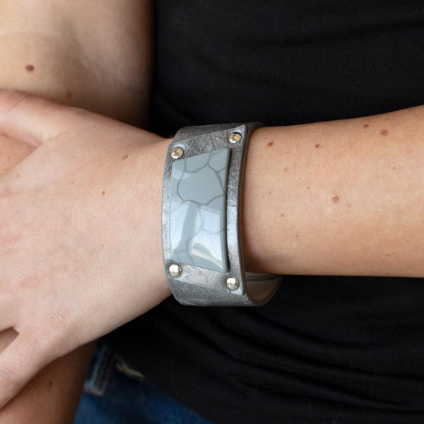 Geo Glamper ~ Silver Bracelet