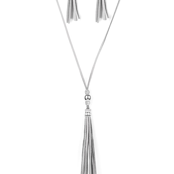 Hold My Tassel ~ Silver Necklace