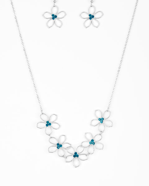 Hoppin' Hibiscus ~ Blue Necklace