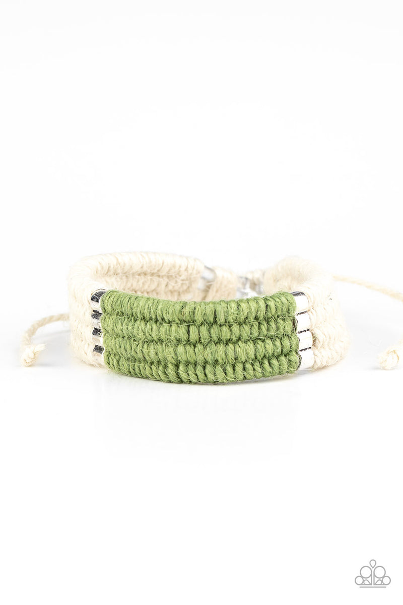 Hot Cross Bungee ~ Green Bracelet