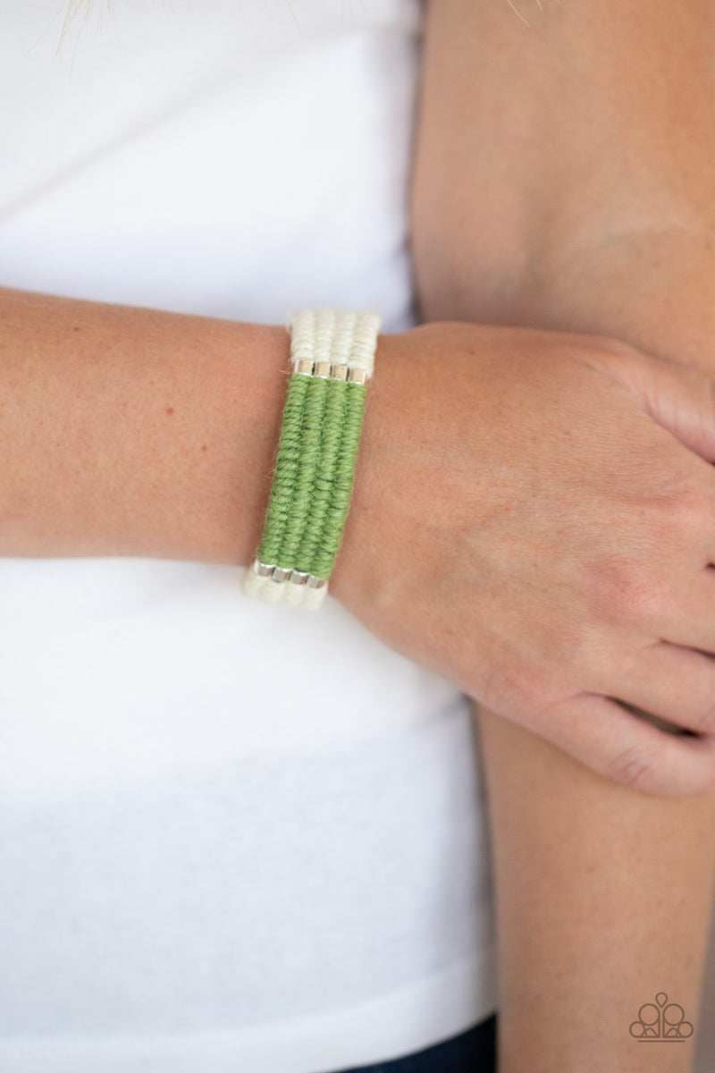 Hot Cross Bungee ~ Green Bracelet