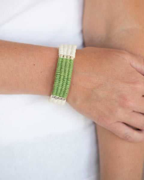 Hot Cross Bungee ~ Green Bracelet