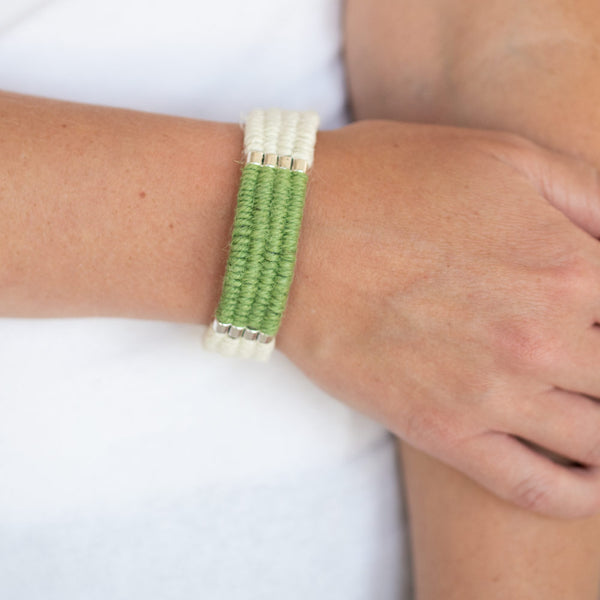Hot Cross Bungee ~ Green Bracelet