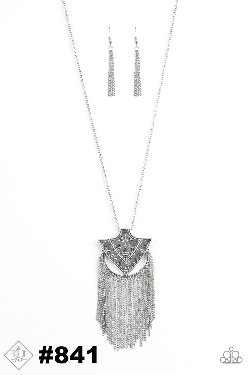 Hunt Or Be Hunted ~ Silver Long Necklace