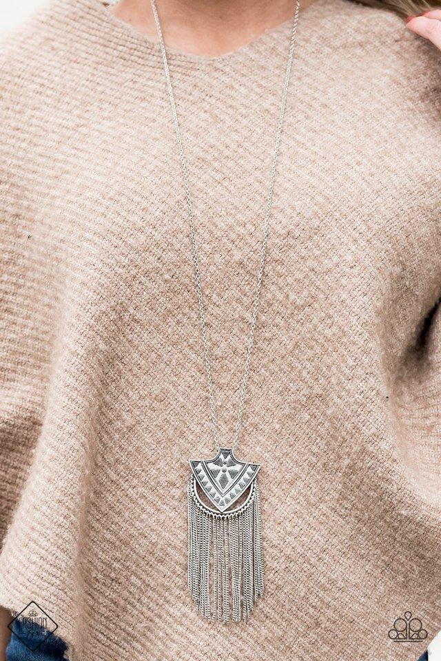 Hunt Or Be Hunted ~ Silver Long Necklace
