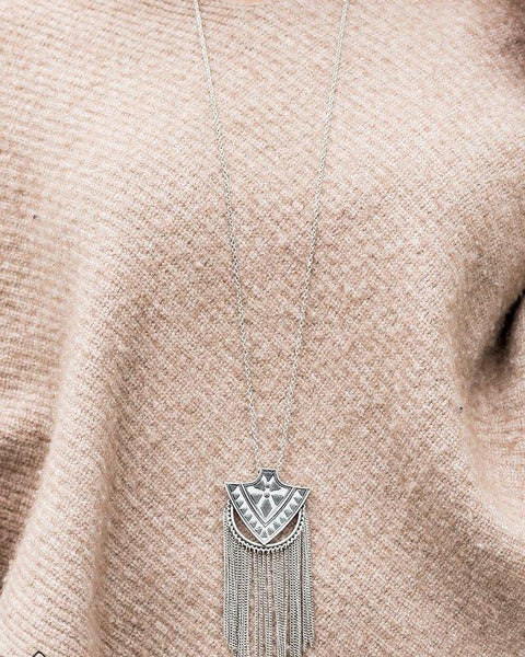 Hunt Or Be Hunted ~ Silver Long Necklace