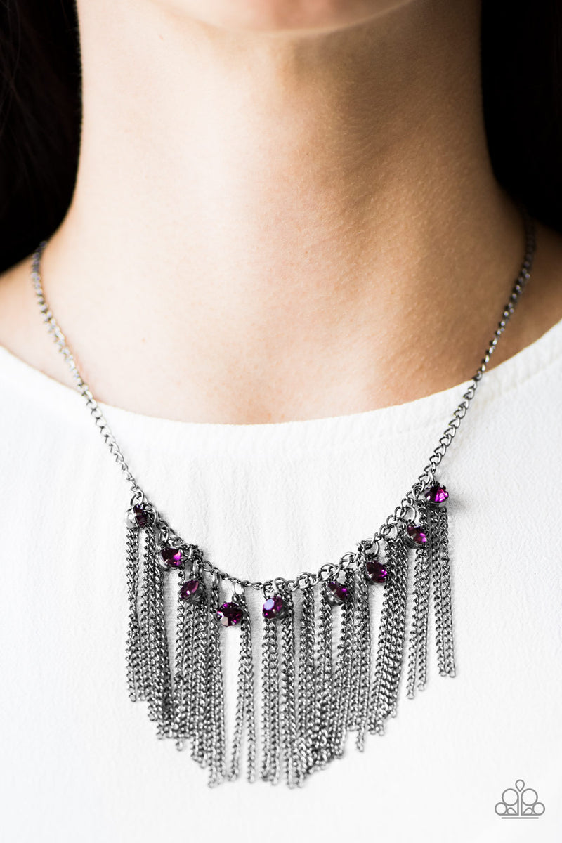 In For The Long Runway ~ Purple Necklace