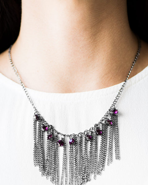 In For The Long Runway ~ Purple Necklace