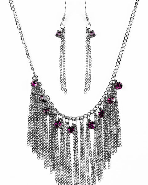In For The Long Runway ~ Purple Necklace