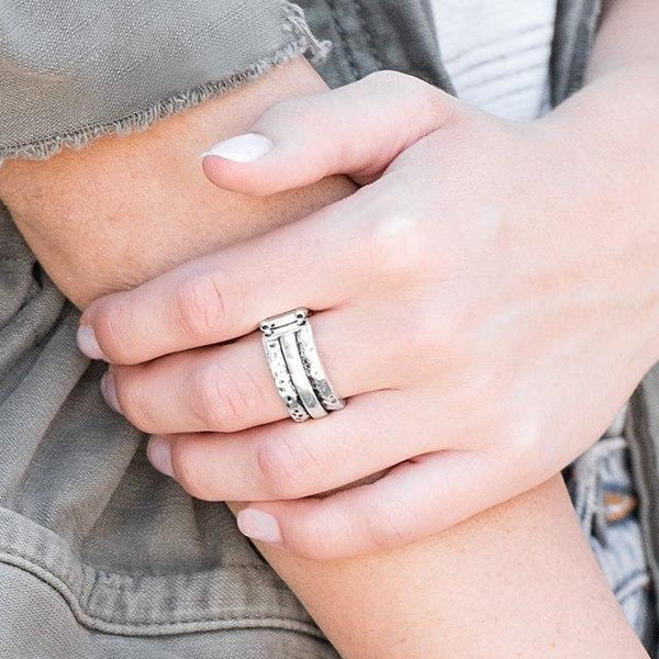 Just Go For Grit ~ Silver Ring