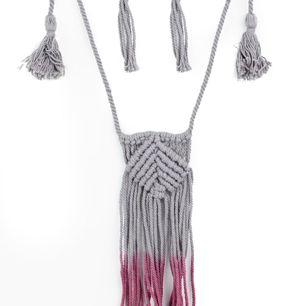 Look At Macrame Now ~ Purple Necklace