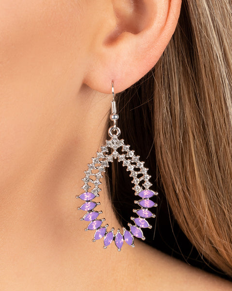 Lucid Luster ~ Purple Earrings